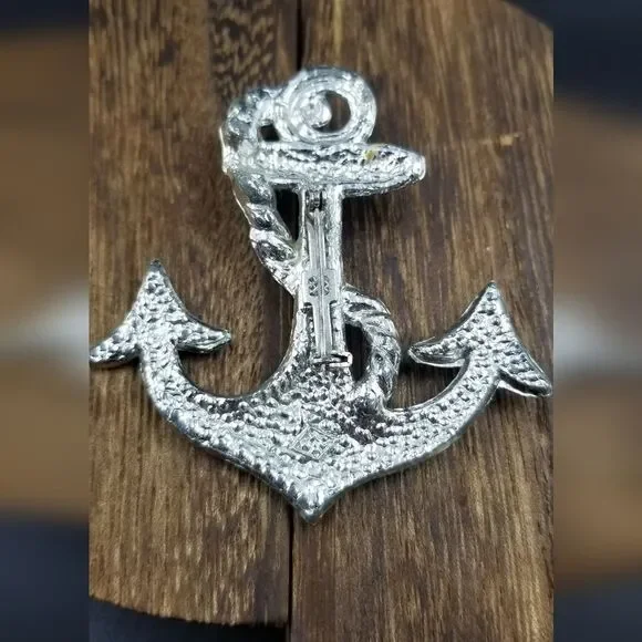 Sailor anchor brooch vintage BR127 - Picture 2 of 2
